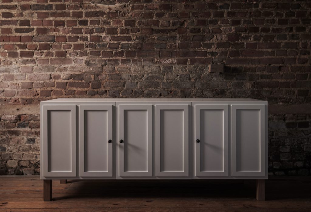 Tailored wooden sideboard with personalised interior layout, created by expert craftsmen, London